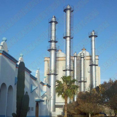 Vacuum alcohol distillation column 95%-99.9% from maize fermentation